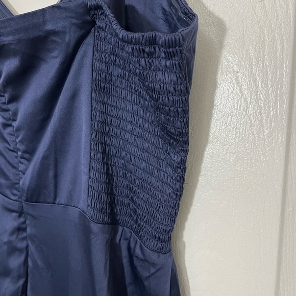 AQUA Strapless Navy Blue Ruffle Maxi Dress | size XL - Picture 5 of 9